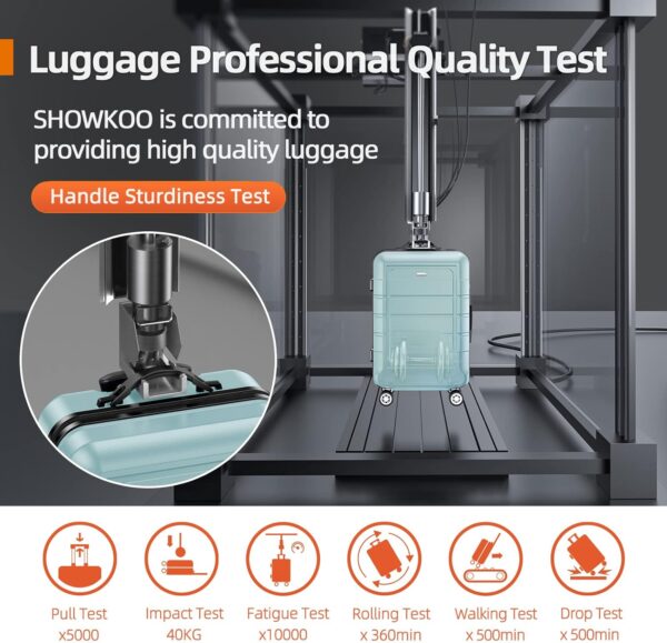 SHOWKOO Luggage Sets Expandable PC+ABS Durable Suitcase Double Wheels TSA Lock Mint Green - Image 3